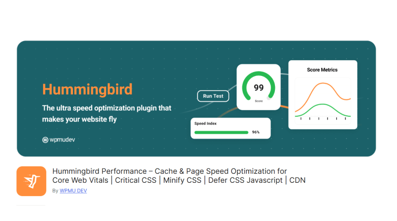 Hummingbird website speed optimization plugins