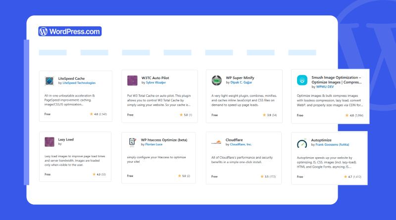 Top Plugins For WordPress Website Speed Optimization