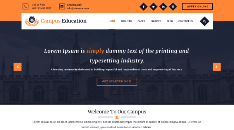 Campus Education WordPress Quiz Themes