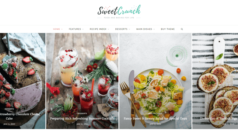 Food Recipes: WordPress Food Blog Themes