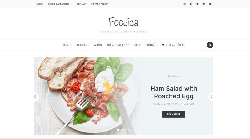 Foodica PRO: Excellent WordPress Food Blog Templates