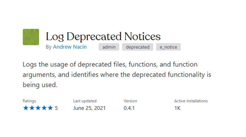 Log Deprecated Notices